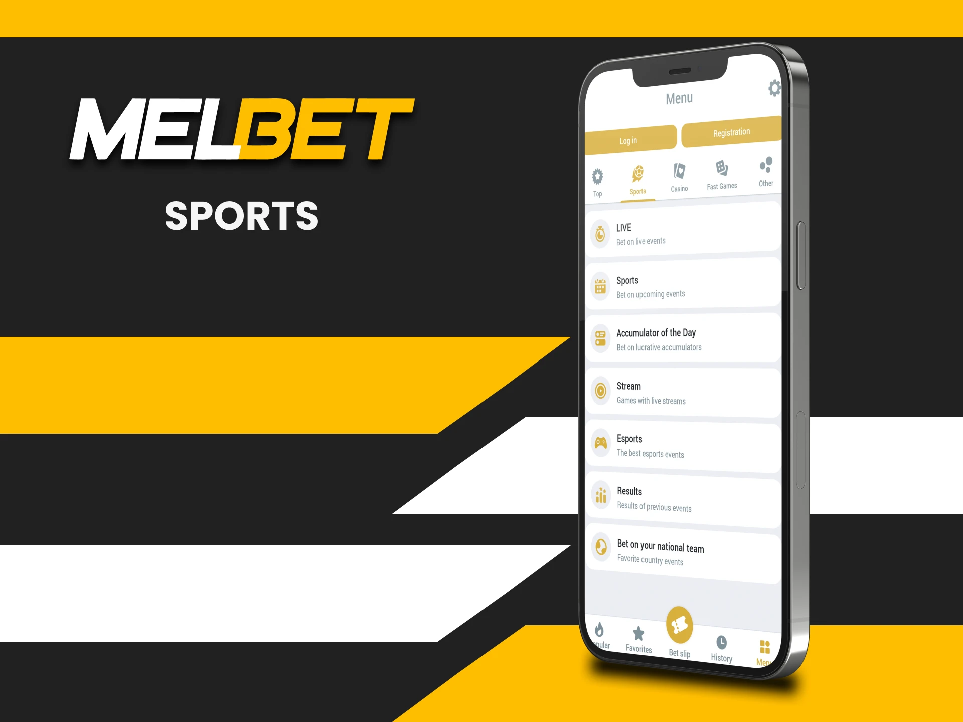 Bet on sports with Melbet betting app.