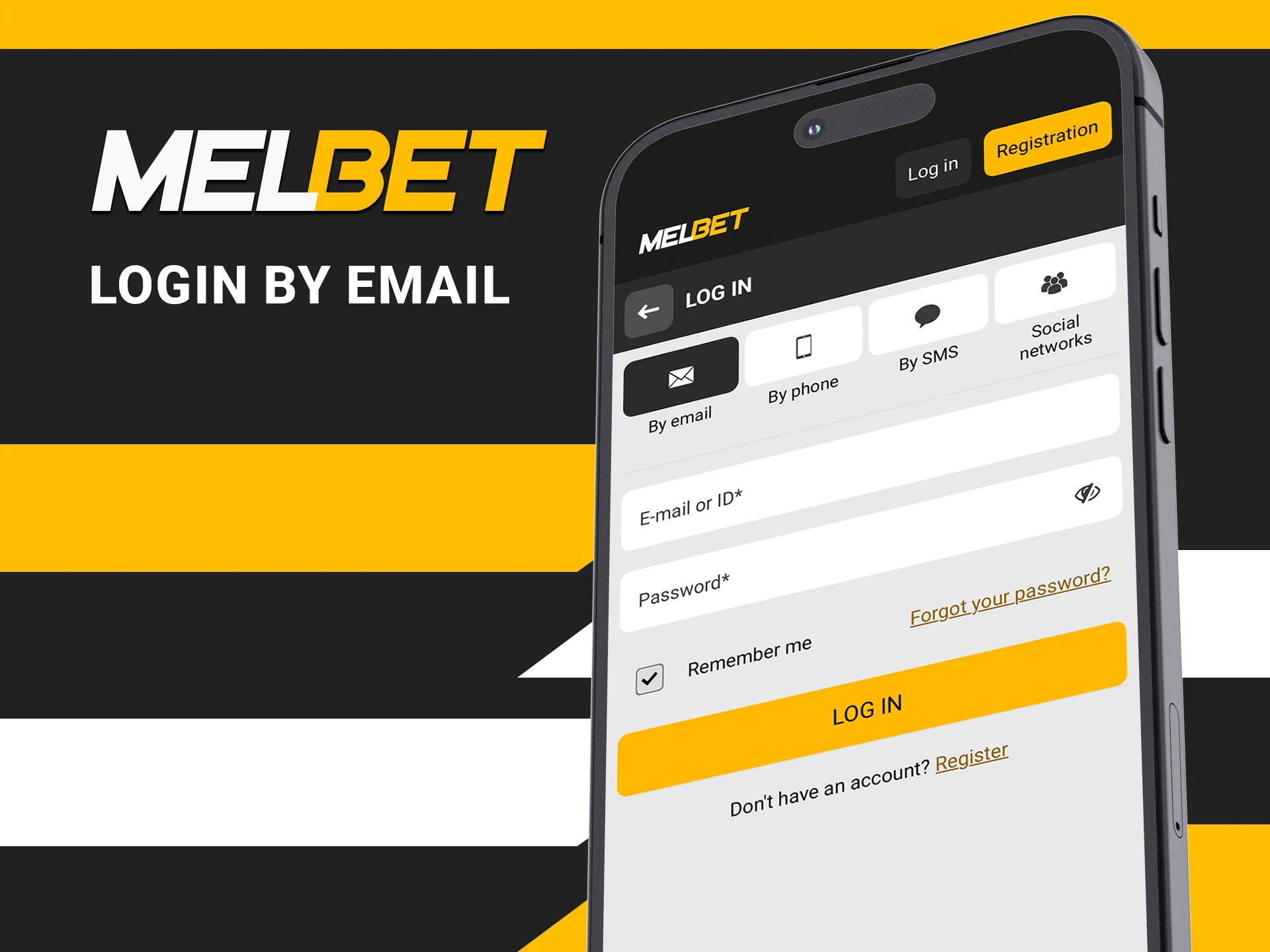 Sign in to your Melbet account quickly using your ID.