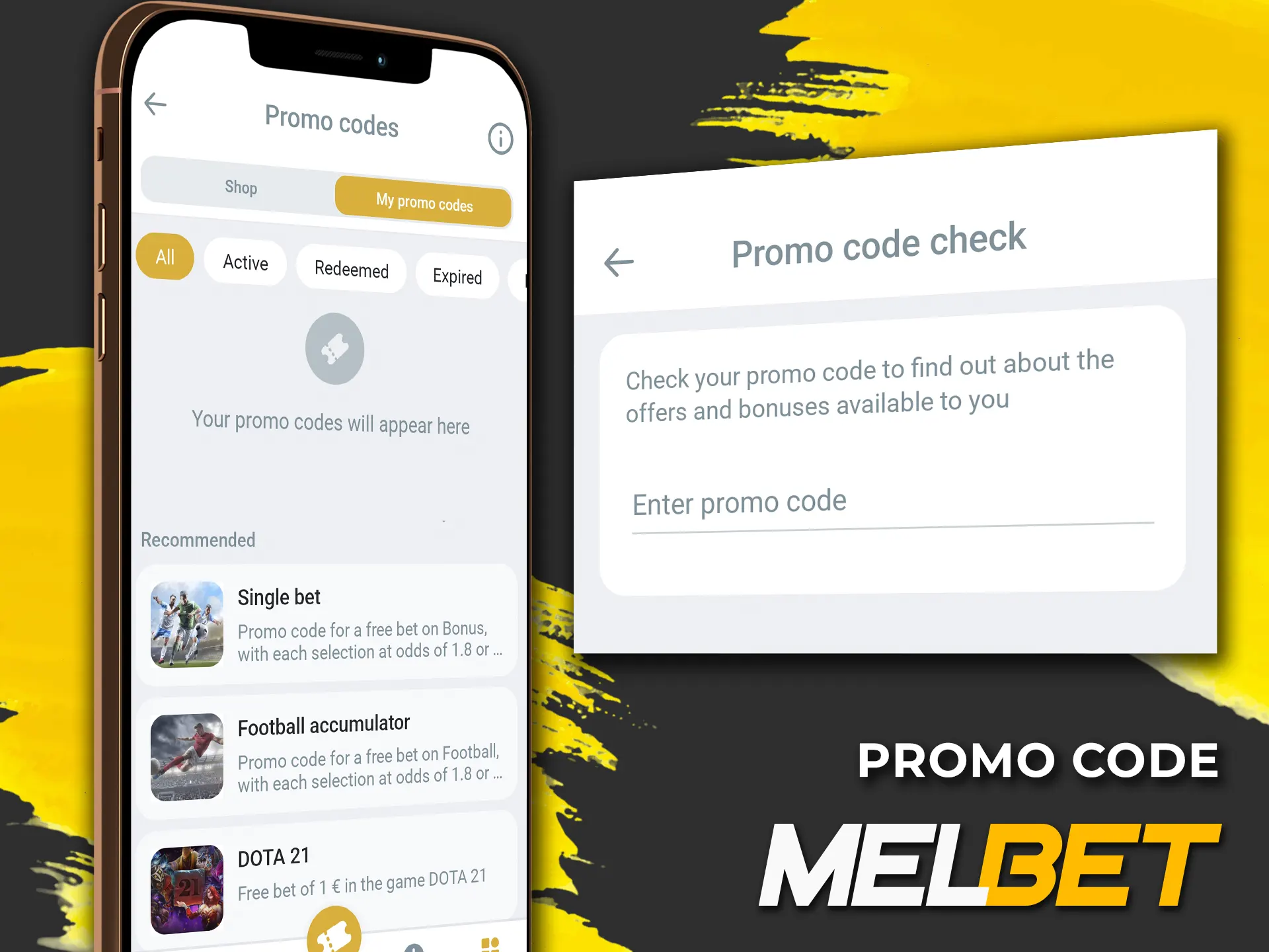 Enter the promo code and activate the bonus in the Melbet app Bangladesh.