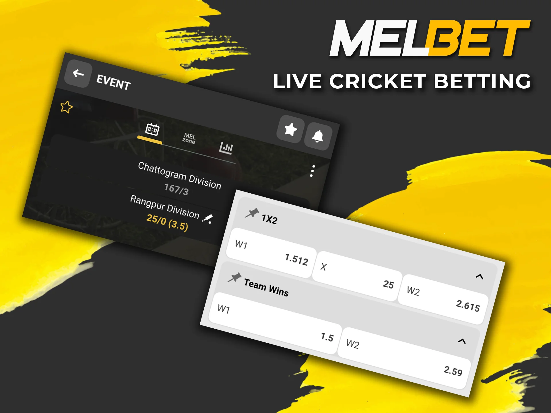 Track your favorite teams on Melbet live cricket and place bets as the action unfolds.