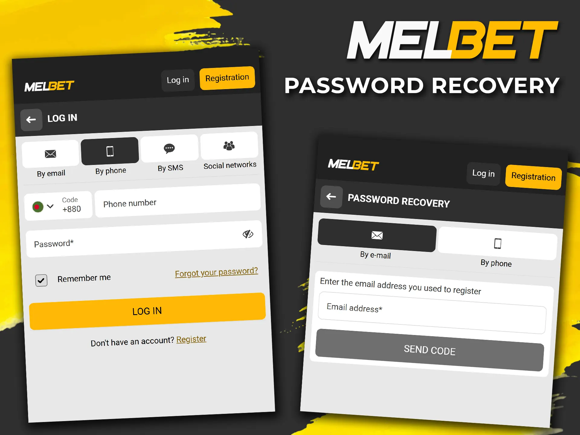 Restore access to your Melbet account.