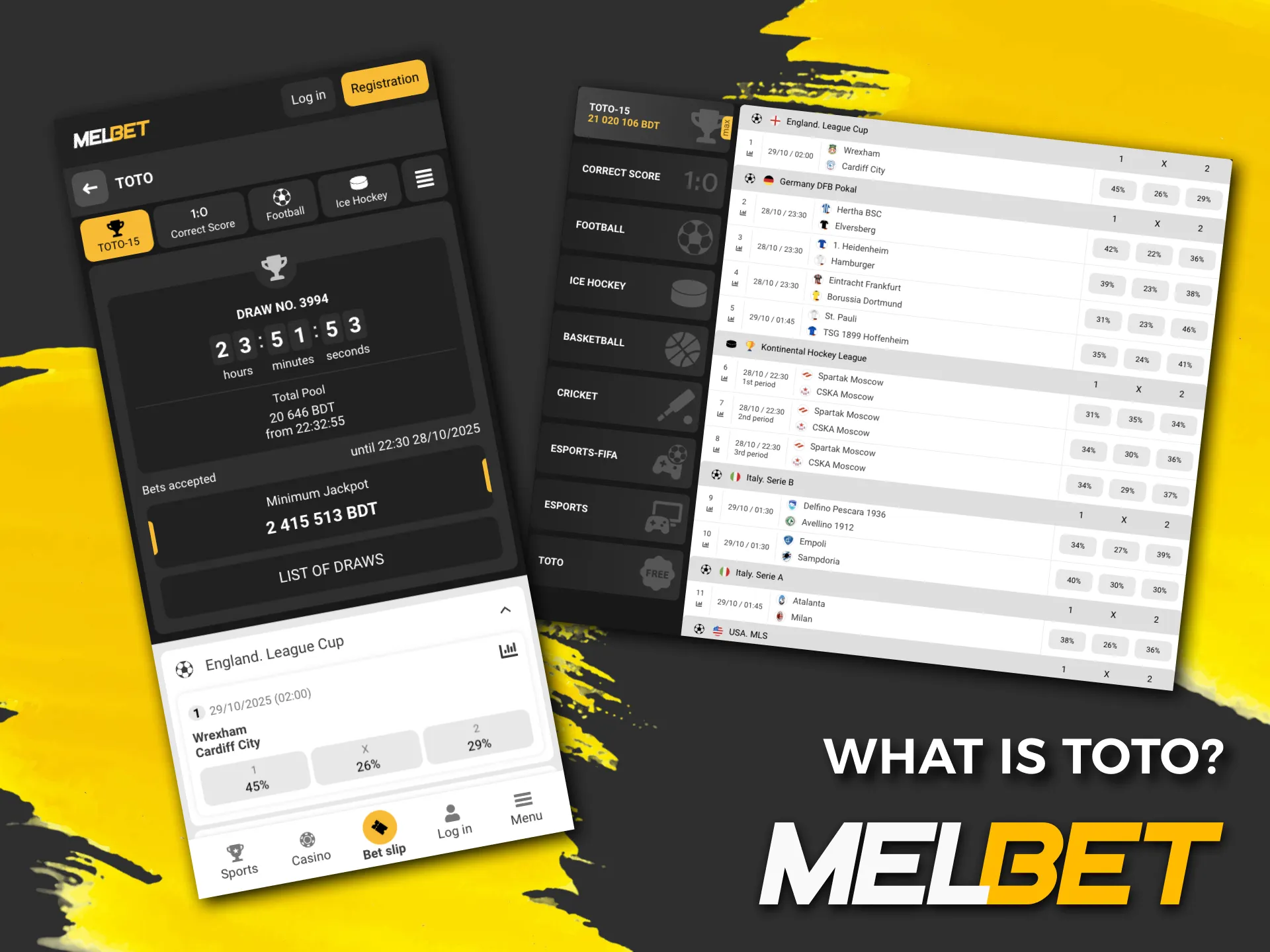 Find out what Melbet TOTO is and discover a new level of sports betting.