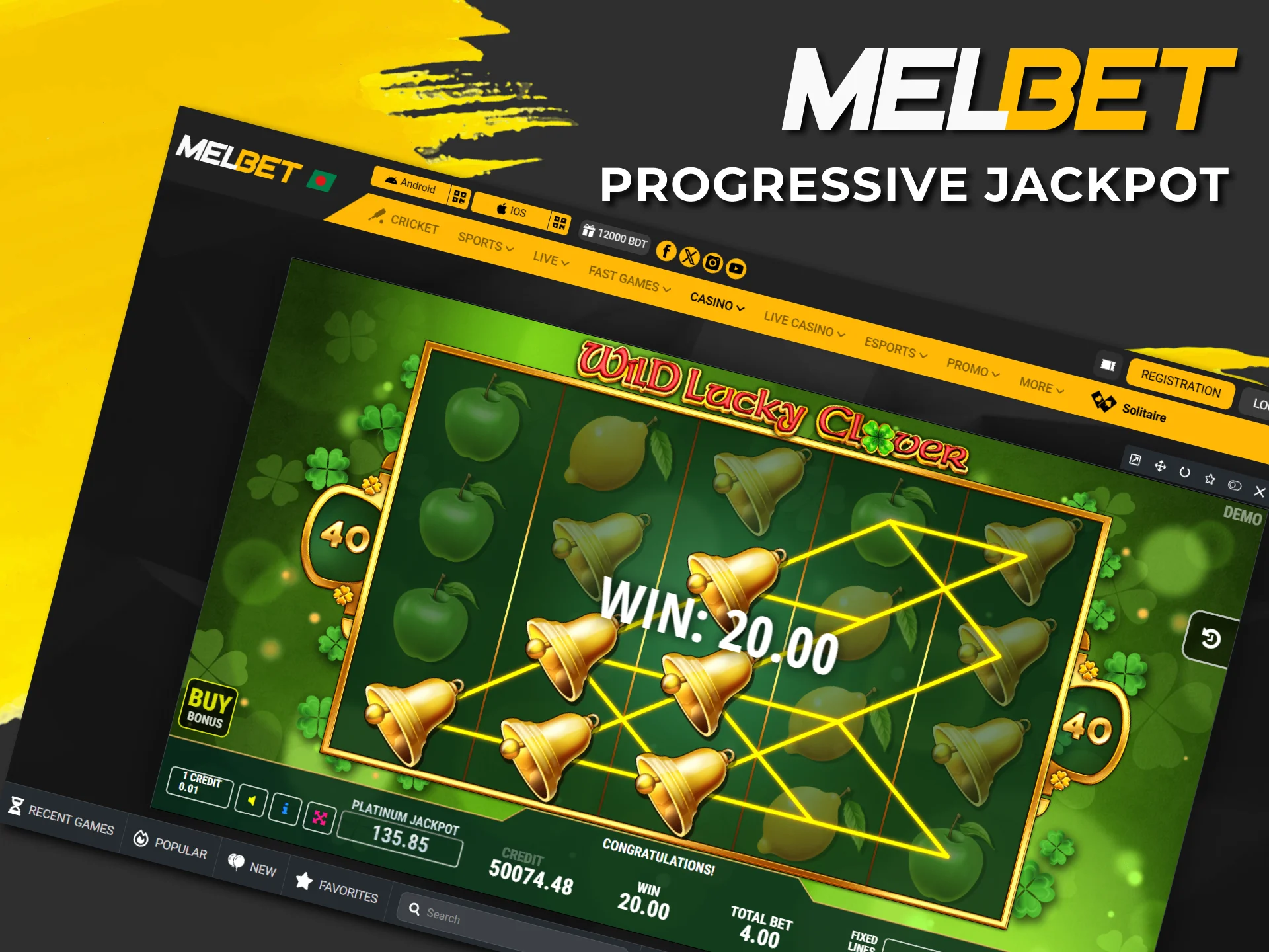 See information about progressive jackpots at Melbet.