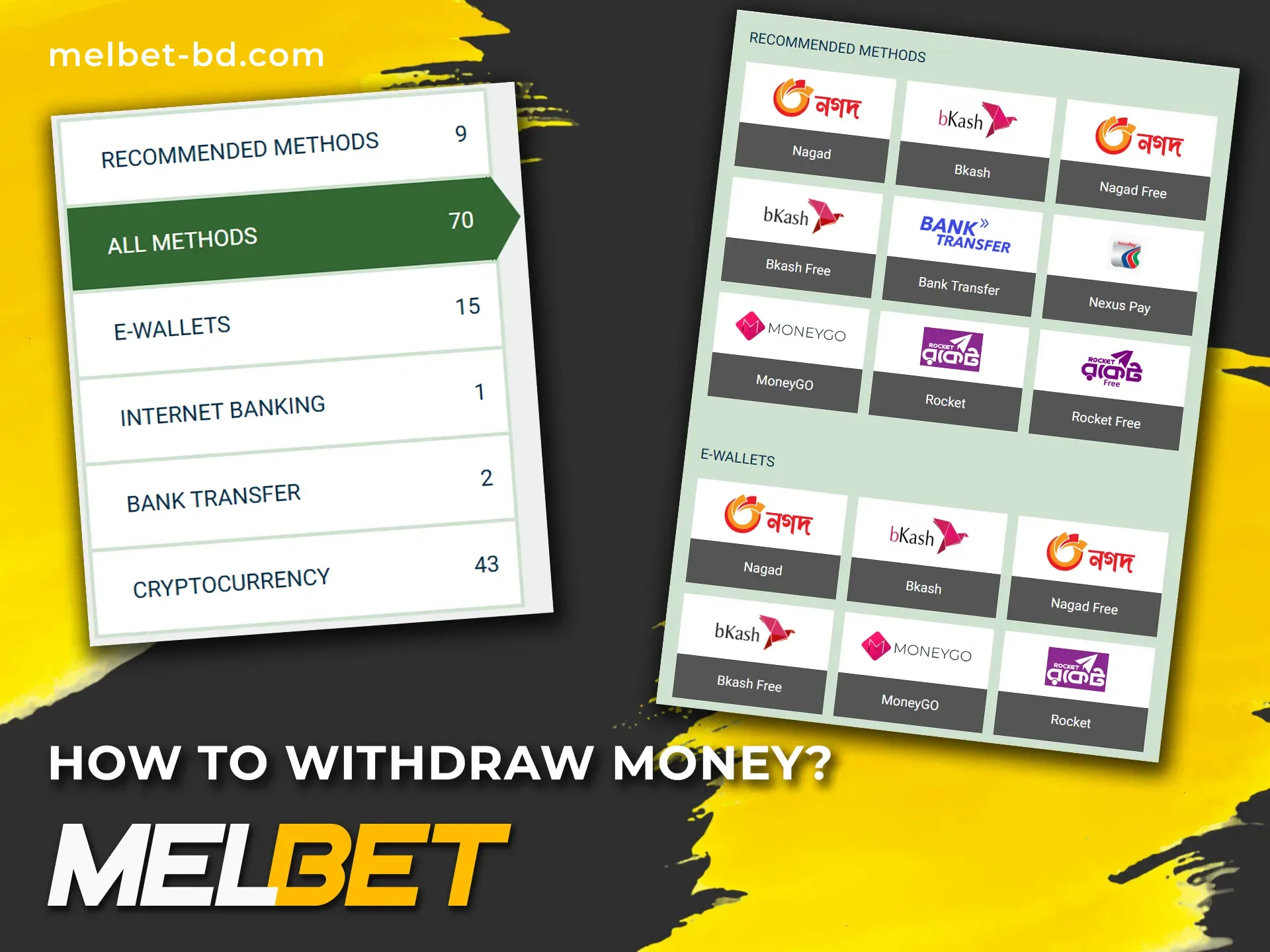 Find out how to withdraw winnings on Melbet BD.